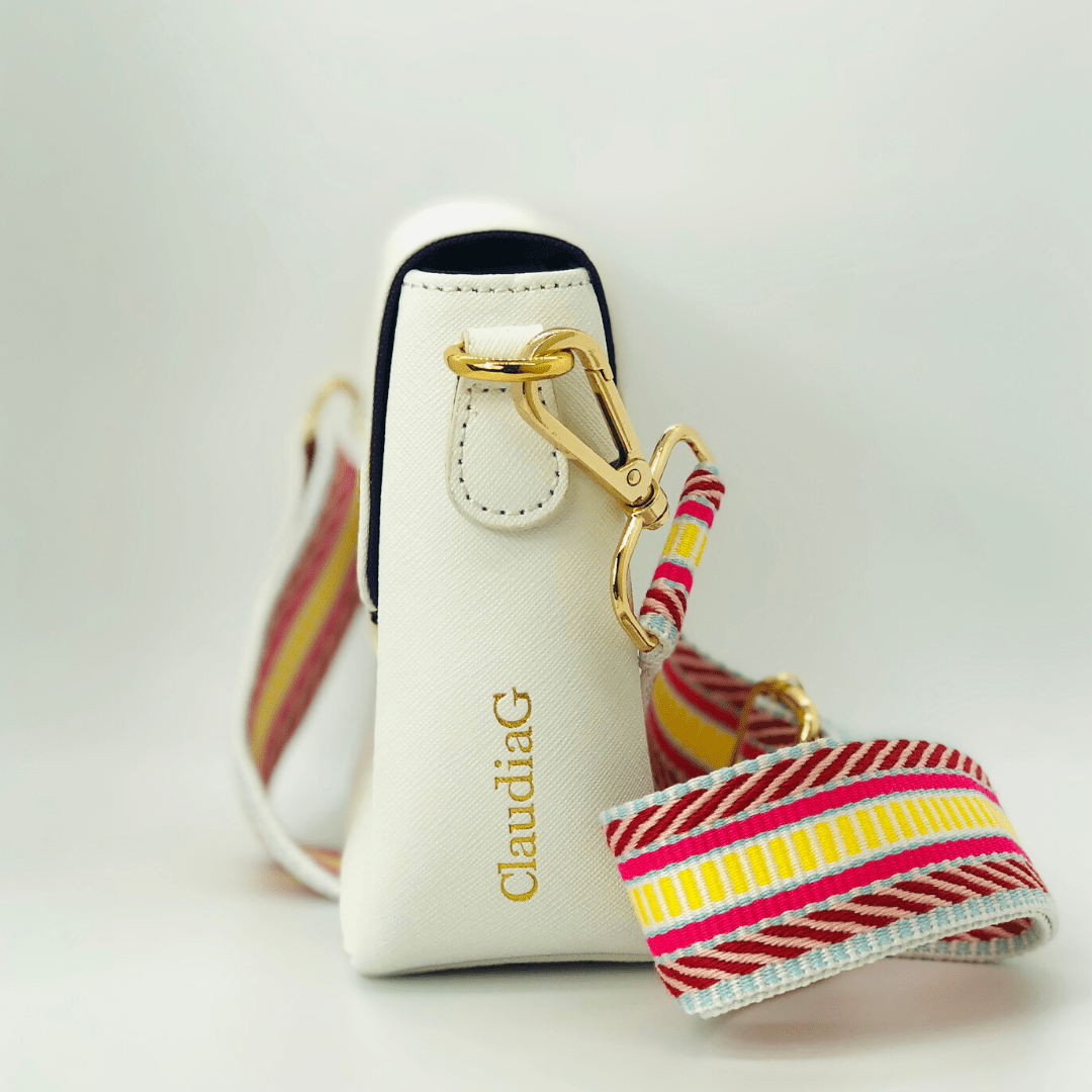 Personalized Tiny Leather Handbag - White (Option 2) for her, Customized Gifts for Women by Groovy Girl Gifts