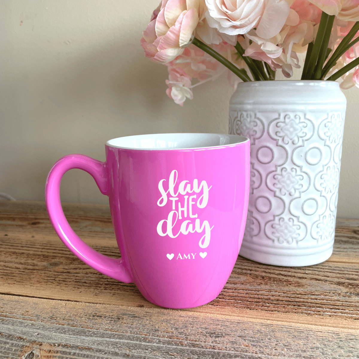 Personalized Good Vibes Mug for her, Customized Gifts for Women by Groovy Girl Gifts