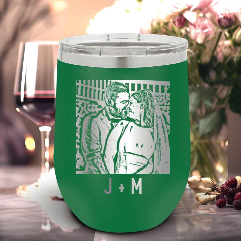 Personalized Anniversary Photo - Custom Laser Engraved Wine Tumbler for her, Customized Gifts for Women by Groovy Girl Gifts