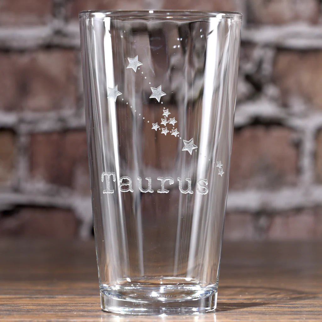 Personalized Constellation Zodiac Sign Pint Glass for her, Customized Gifts for Women by Groovy Girl Gifts
