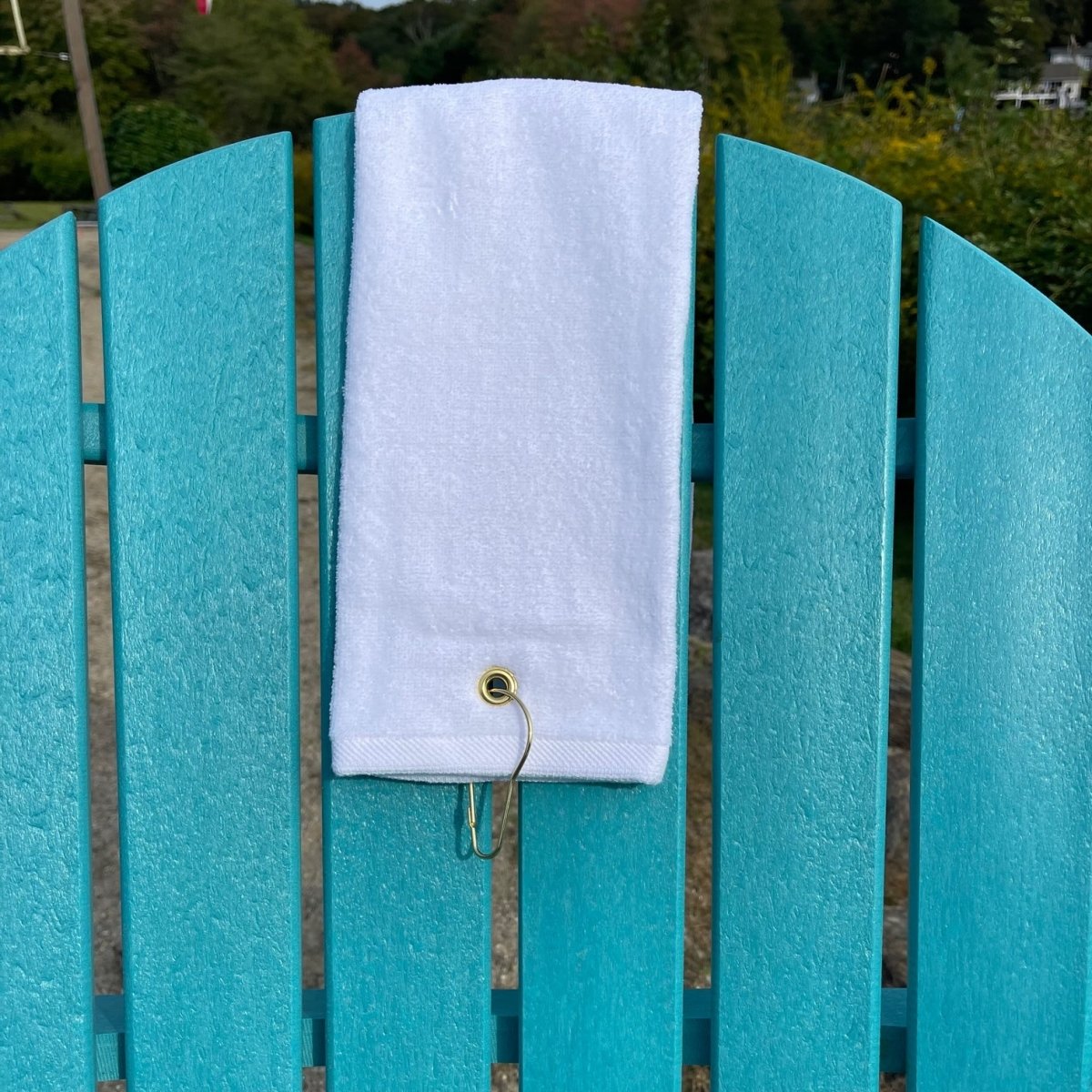 Personalized golf towel with custom name embroidery