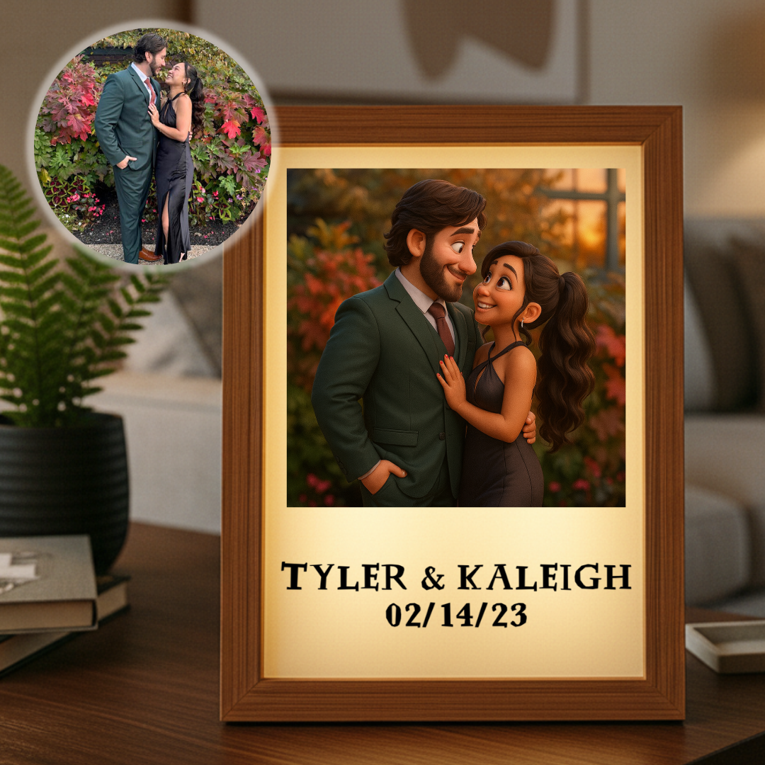 Personalized Animated Light Up Picture Frame for her, Customized Gifts for Women by Groovy Girl Gifts