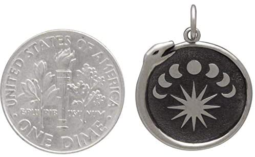 Personalized Two Cups Sterling Silver Ouroboros Moon Phase Bracelet • 925 Sterling Silver • Ouroboros Bracelet • Infinity Snake Charm • Snake Bracelet for her, Customized Gifts for Women by Groovy Girl Gifts