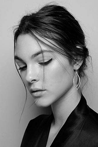 Personalized 14k Gold Minimalist Marquise Earrings for her, Customized Gifts for Women by Groovy Girl Gifts