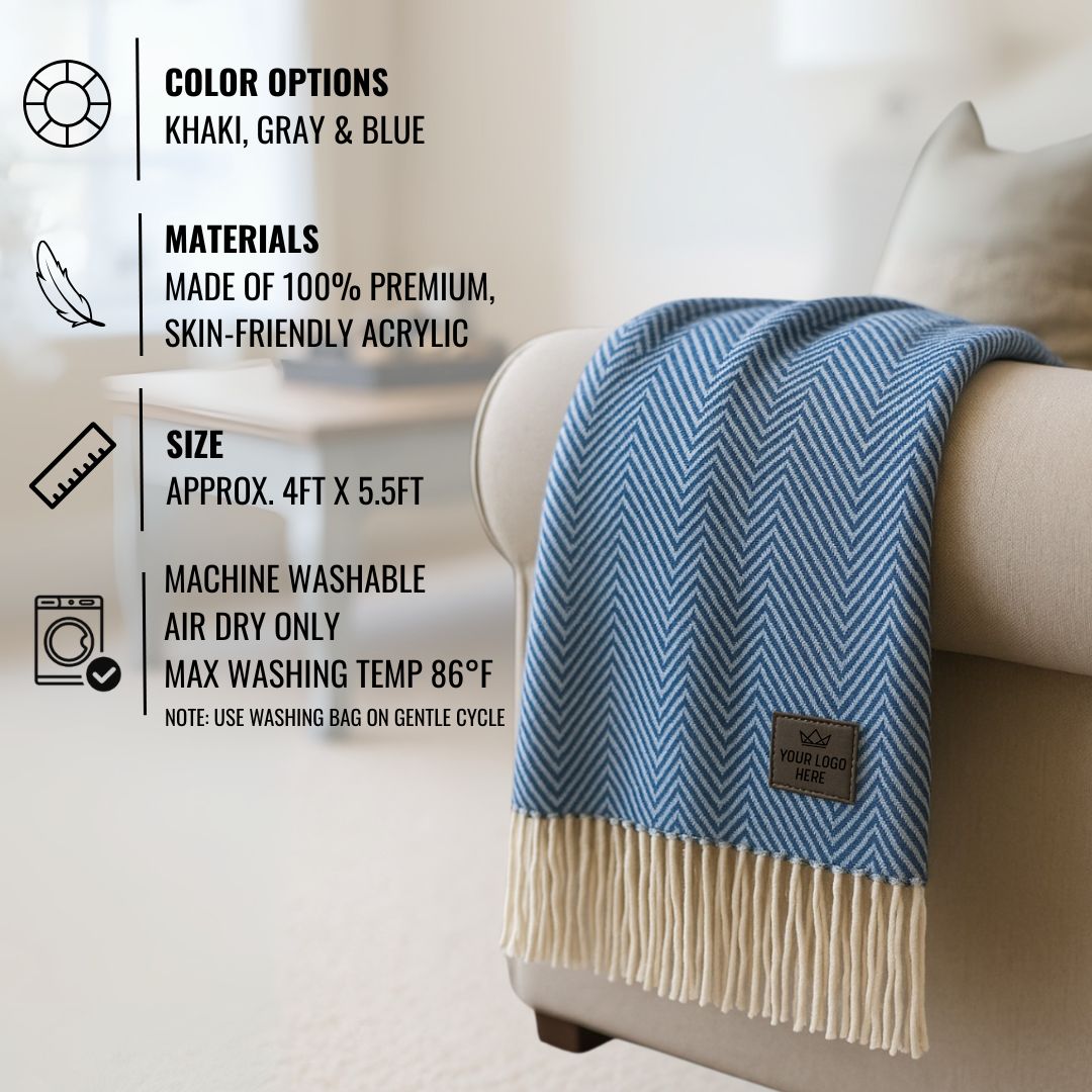Branded Logo Throw Blanket