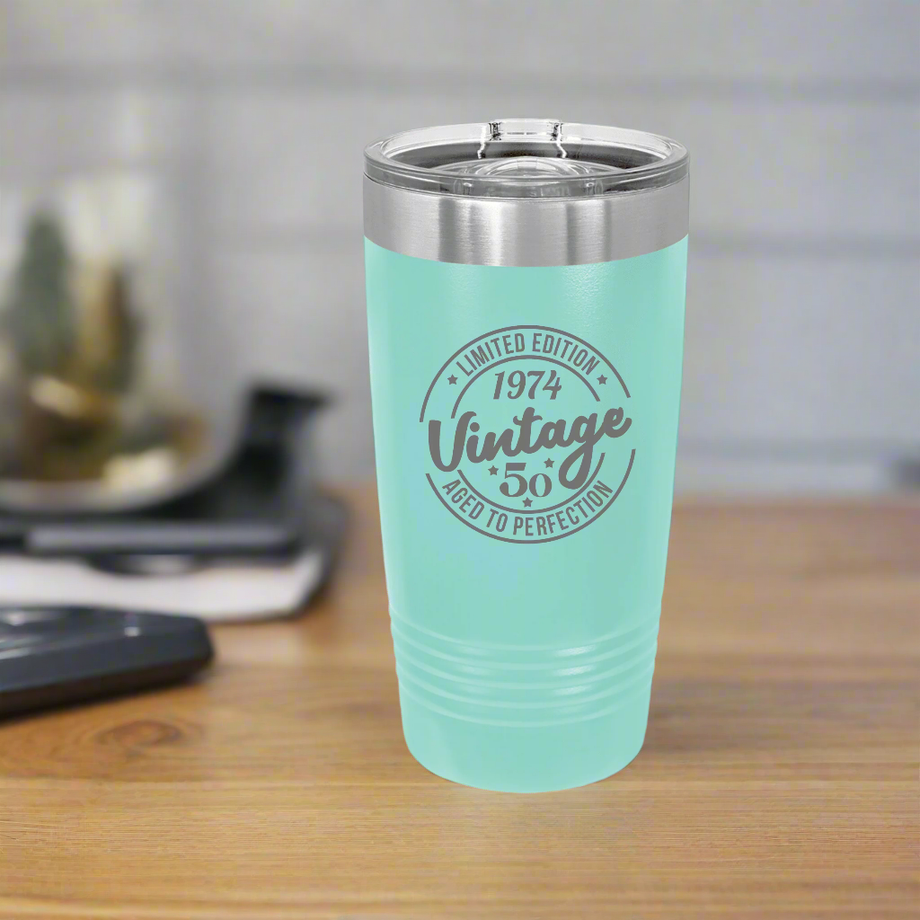 Personalized Timeless 50th Chic Sipper for her, Customized Gifts for Women by Groovy Girl Gifts