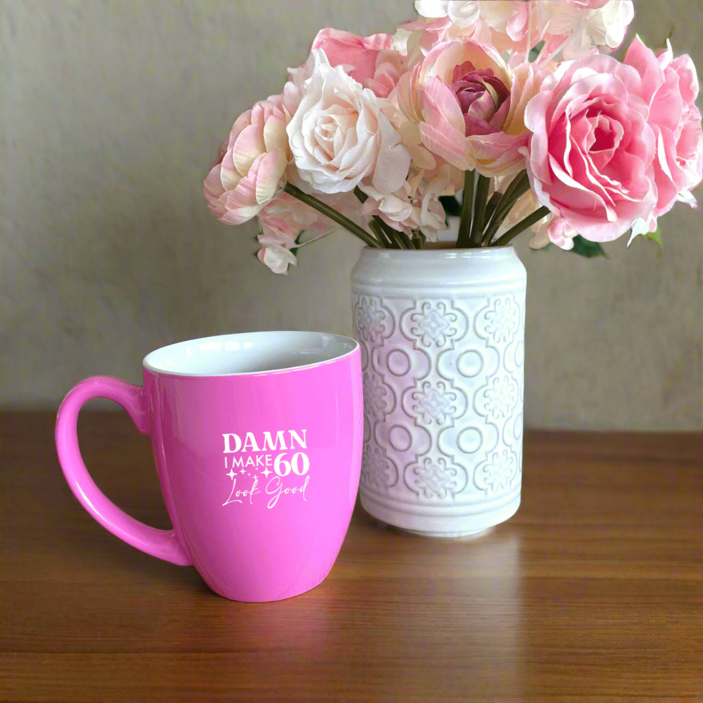 Personalized Sippin’ Through Sixty Mug for her, Customized Gifts for Women by Groovy Girl Gifts