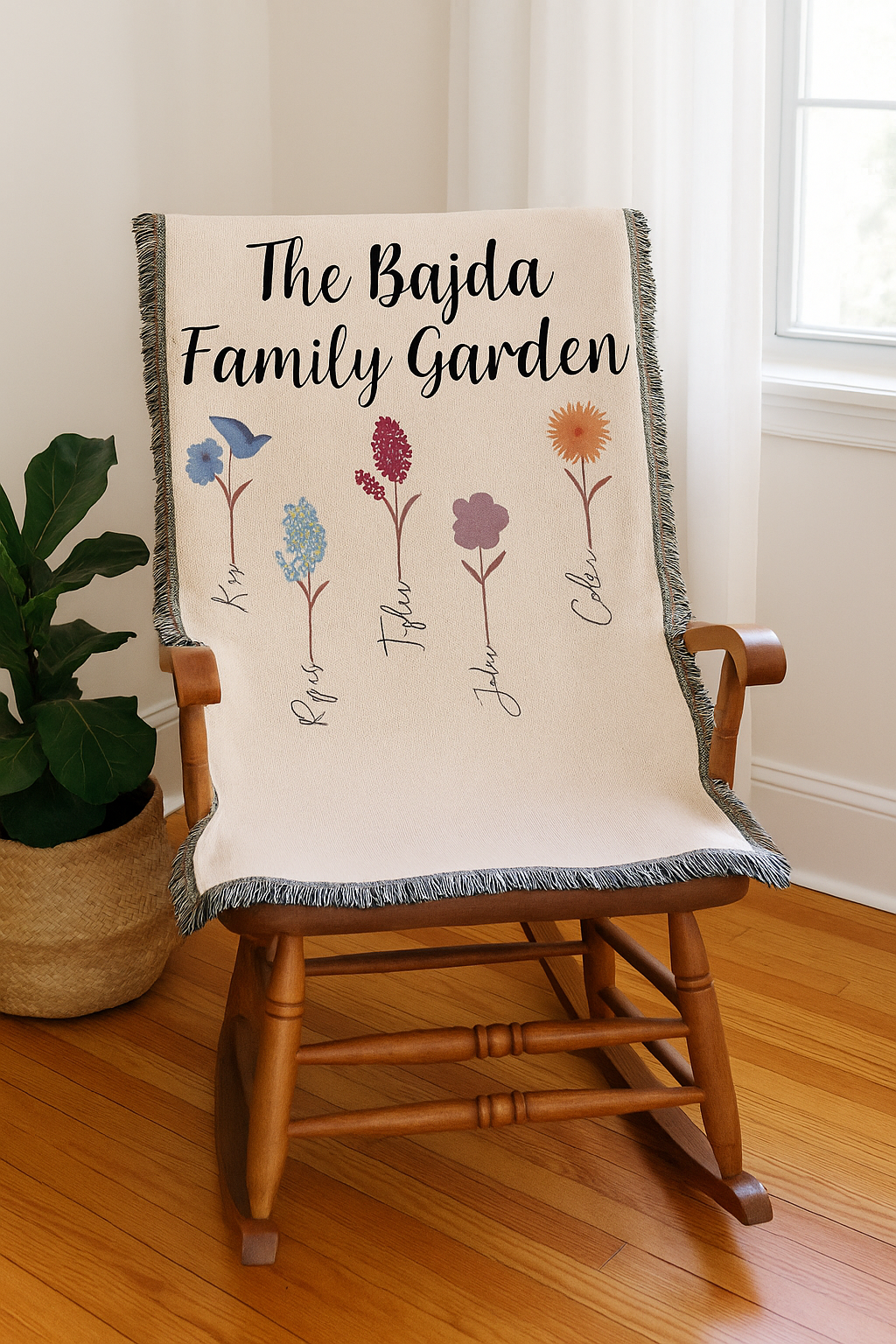 Personalized Family Garden Blanket