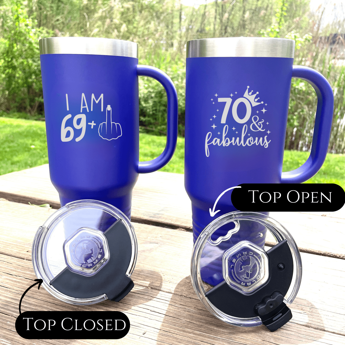 Personalized Seventy and Sparkling Tumbler for her, Customized Gifts for Women by Groovy Girl Gifts