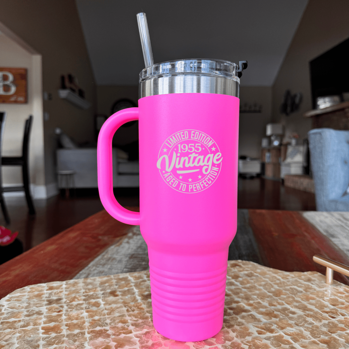 Personalized Seventy and Sparkling Tumbler for her, Customized Gifts for Women by Groovy Girl Gifts