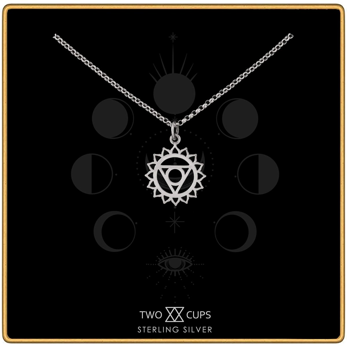 Personalized Two Cups Throat Chakra Necklace • Healing Jewelry • Adjustable Length Chain for her, Customized Gifts for Women by Groovy Girl Gifts