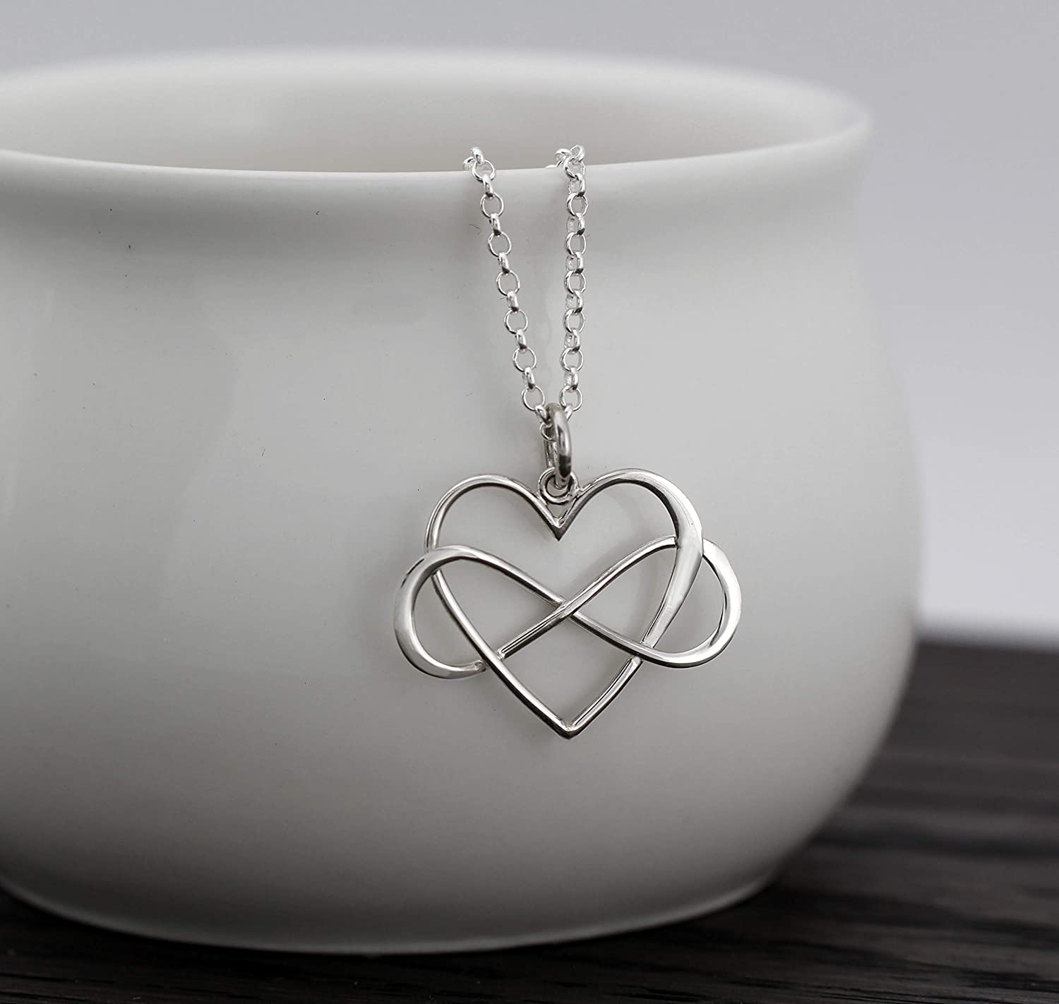 Grandmother & Granddaughter Infinity Heart Necklace
