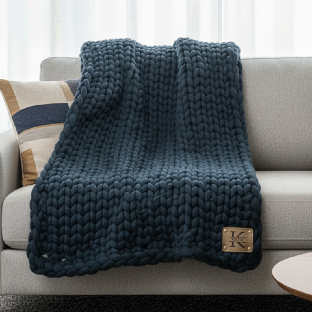 Cozy Bliss Chunky Knit Personalized Blanket