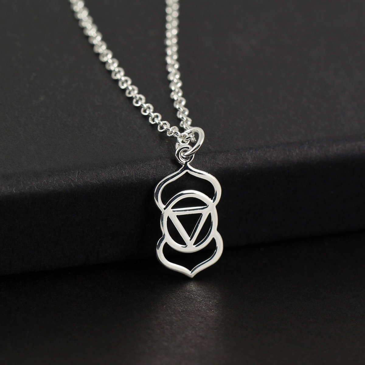 Personalized Two Cups Third Eye Chakra Charm Necklace • Healing Jewelry • Adjustable Length Chain for her, Customized Gifts for Women by Groovy Girl Gifts