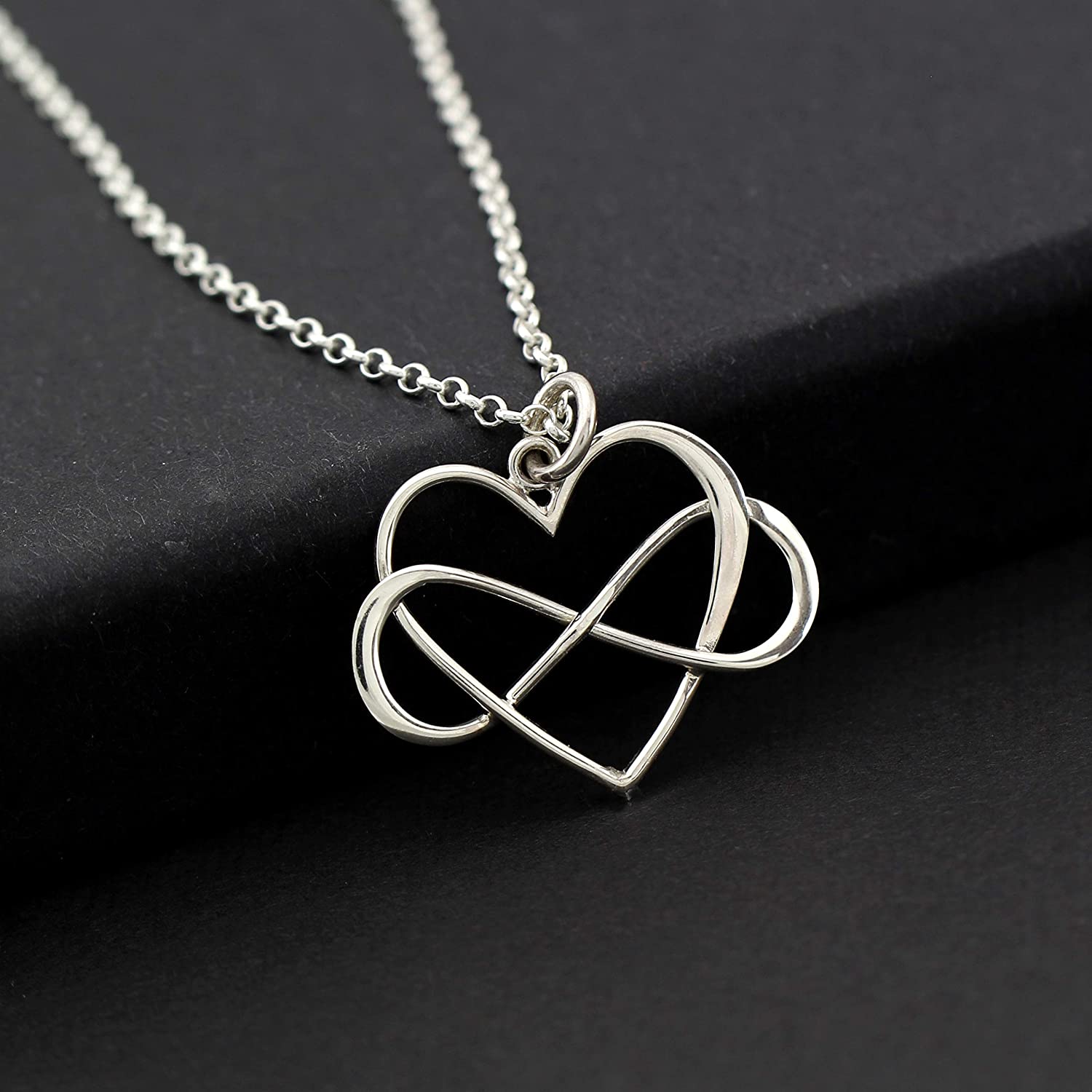Grandmother & Granddaughter Infinity Heart Necklace
