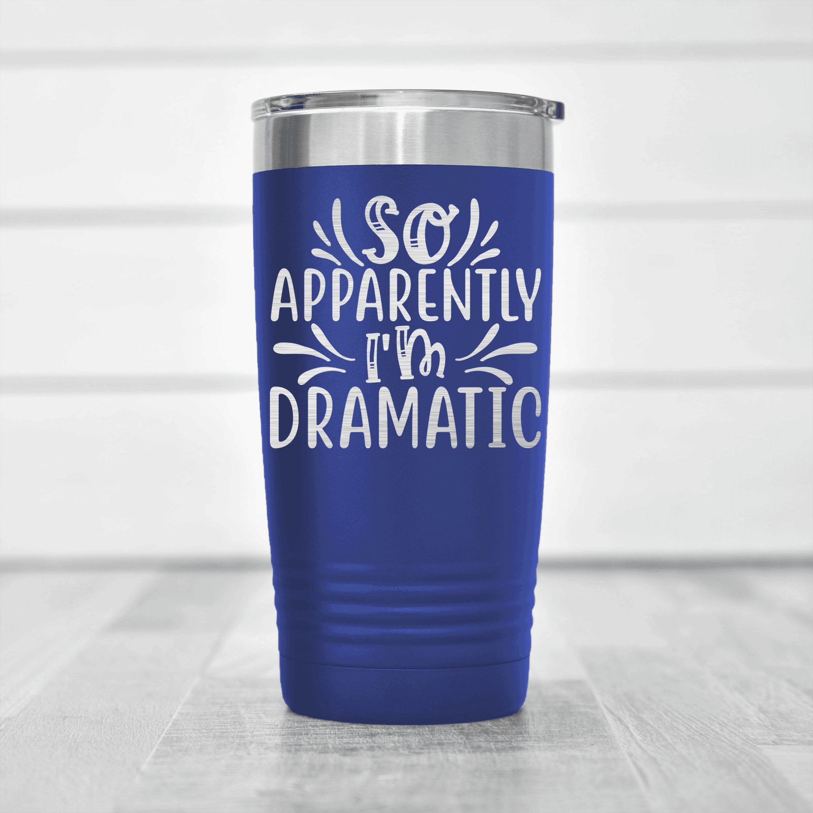 Blue pickelball tumbler Apparently Dramatic