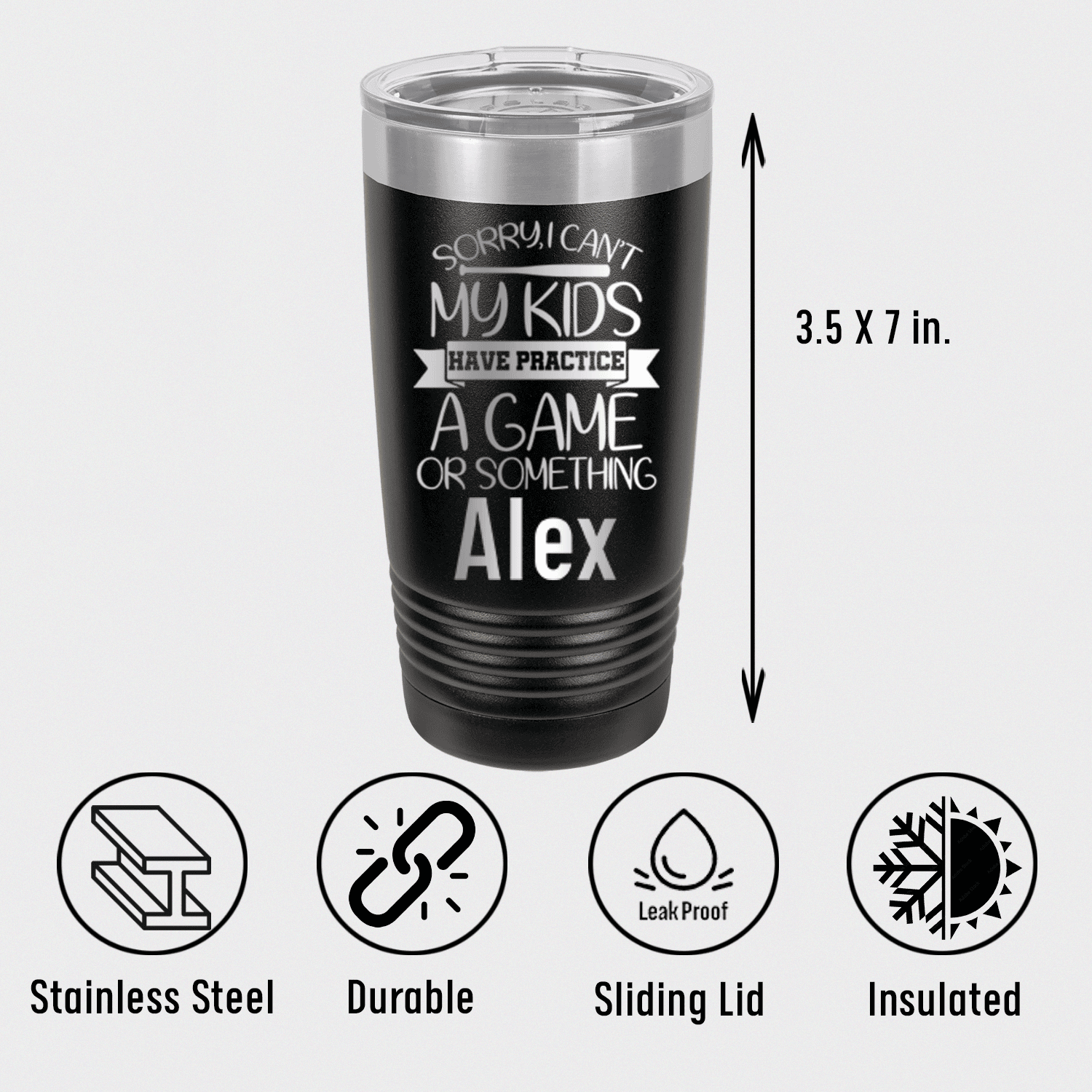 Personalized Baseball Mom Sorry My Kids Have Practice Tumbler for her, Customized Gifts for Women by Groovy Girl Gifts