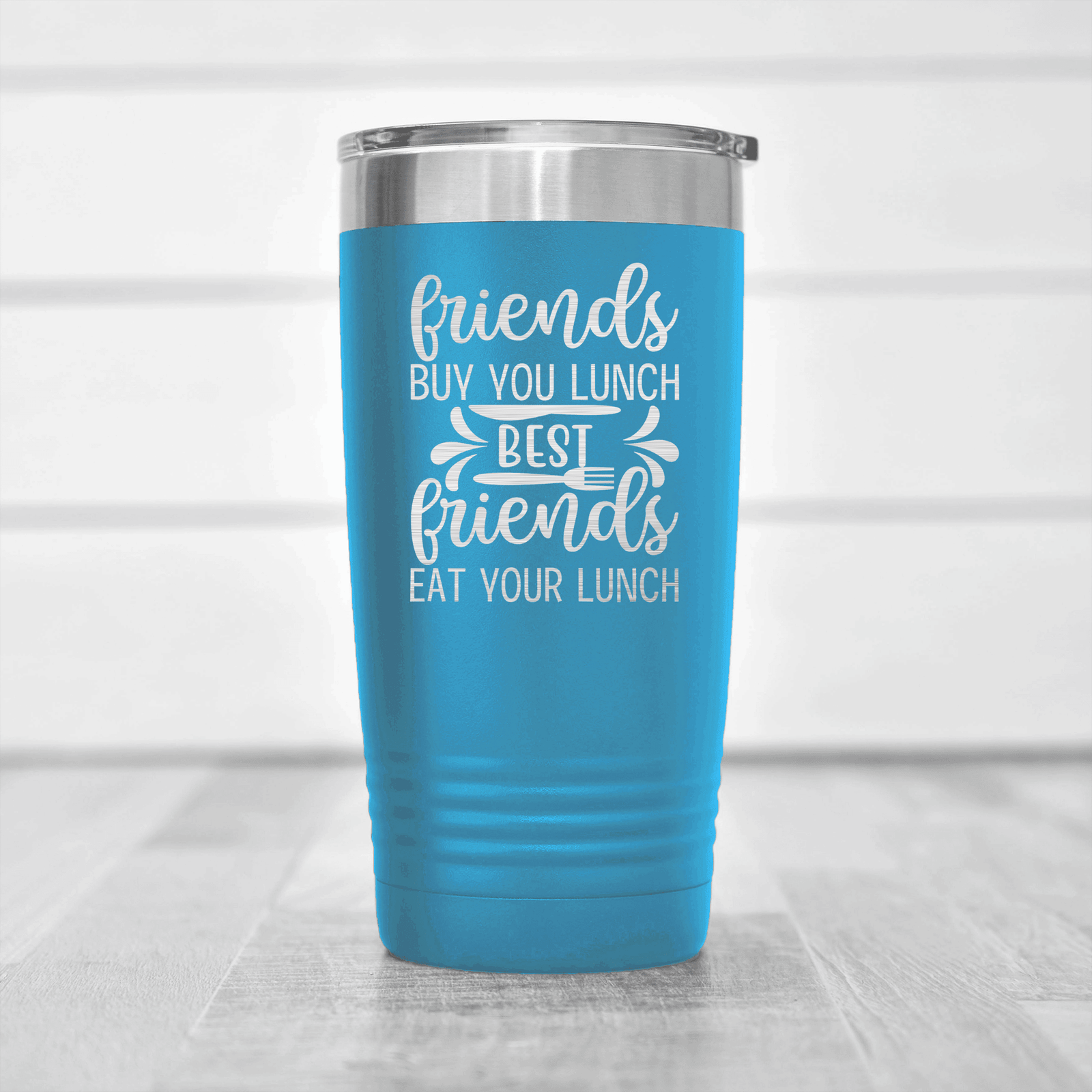 Light Blue pickelball tumbler Best Friends Eat Your Lunch