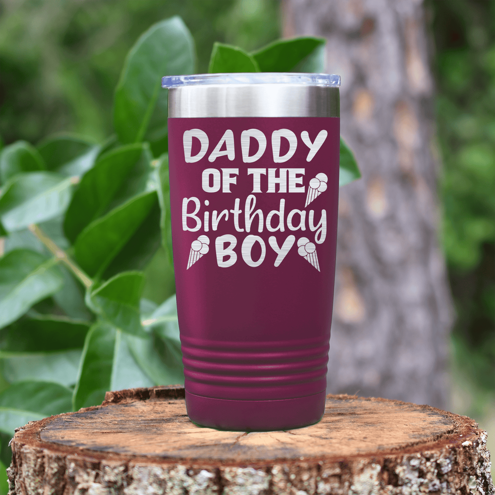 Maroon birthday tumbler Birthday Dad