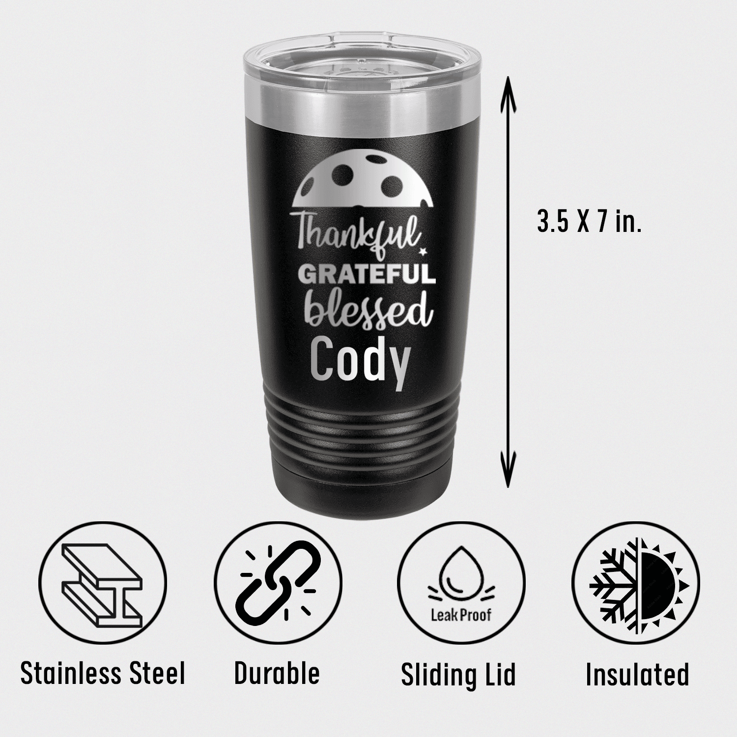 Personalized Blessed For Pickleball Tumbler for her, Customized Gifts for Women by Groovy Girl Gifts