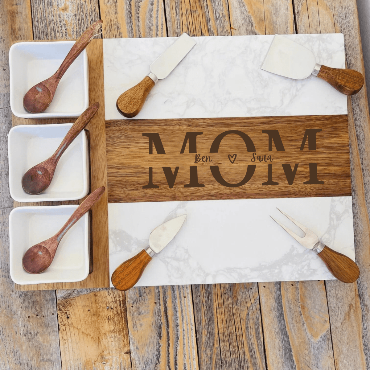 Personalized Mom's Cherished Children Charcuterie Board for her, Customized Gifts for Women by Groovy Girl Gifts