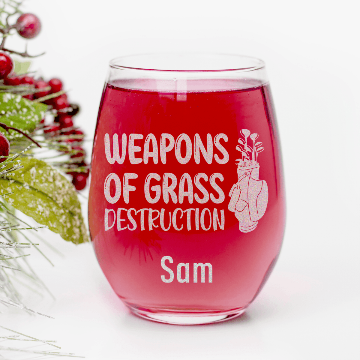 Choose Your Club Stemless Wine Glass