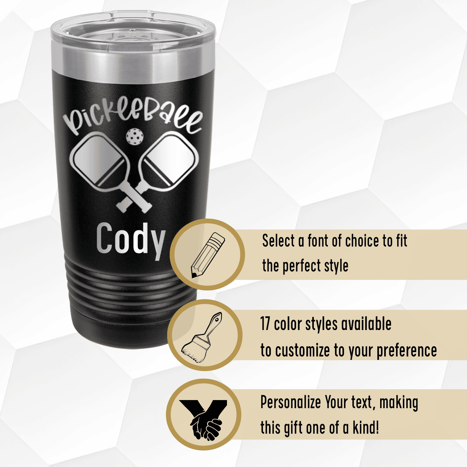 Personalized Crossing Swords Tumbler for her, Customized Gifts for Women by Groovy Girl Gifts