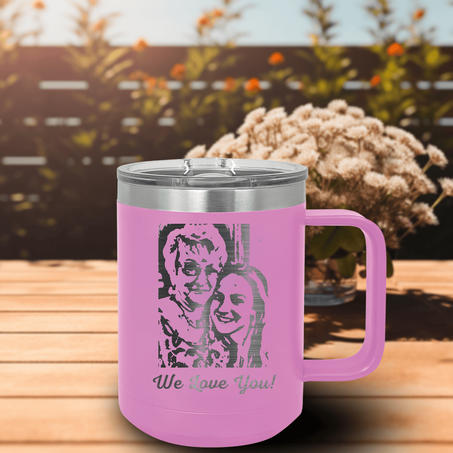 Light Purple Mothers Day Mug Shaped Tumbler With Custom Mothers Day Design