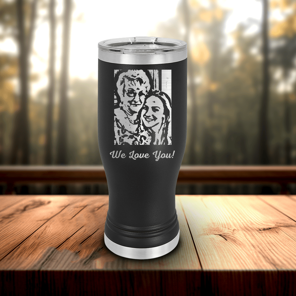 Black Mothers Day Pilsner Tumbler With Custom Mothers Day Design