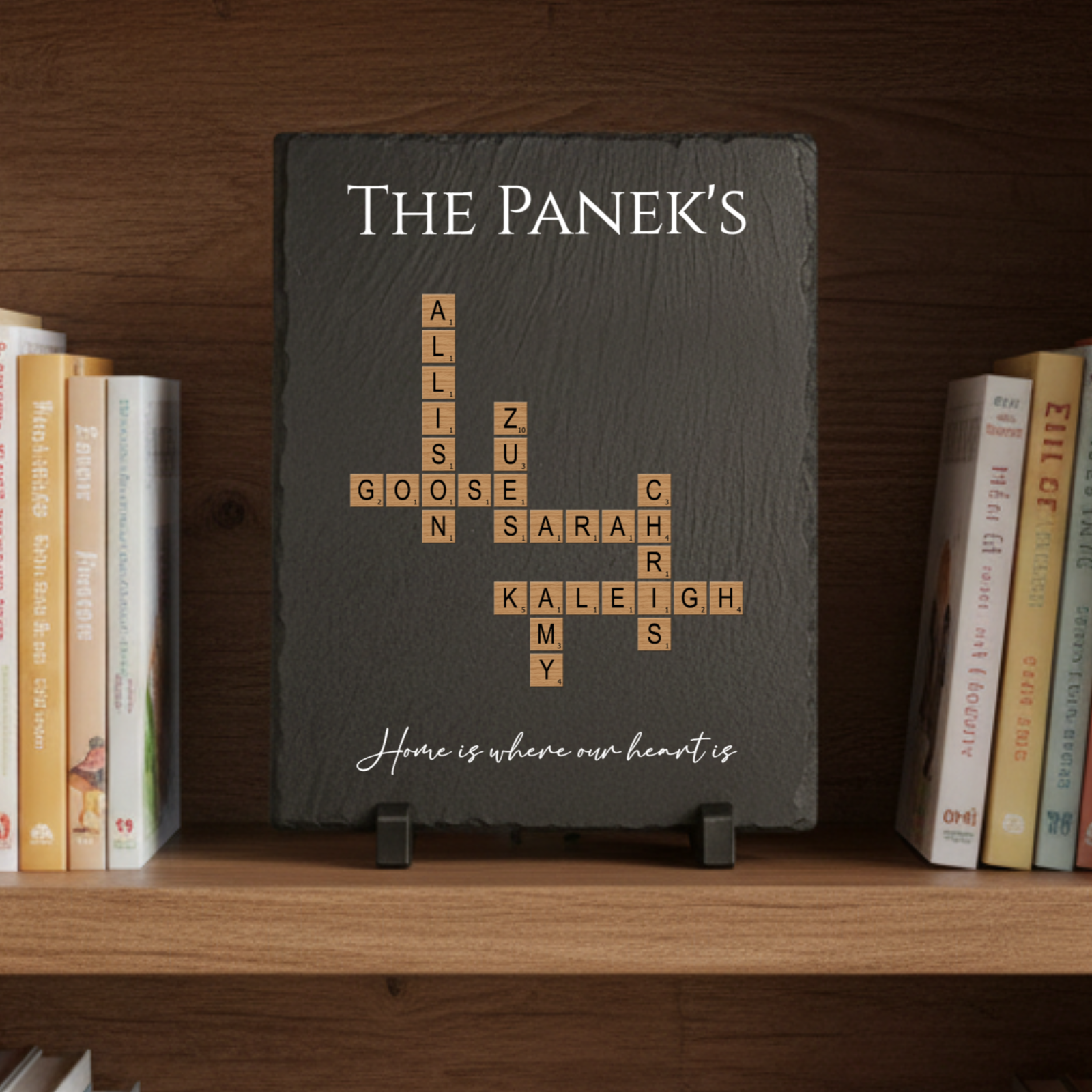 Family Crossword Slate Plaque