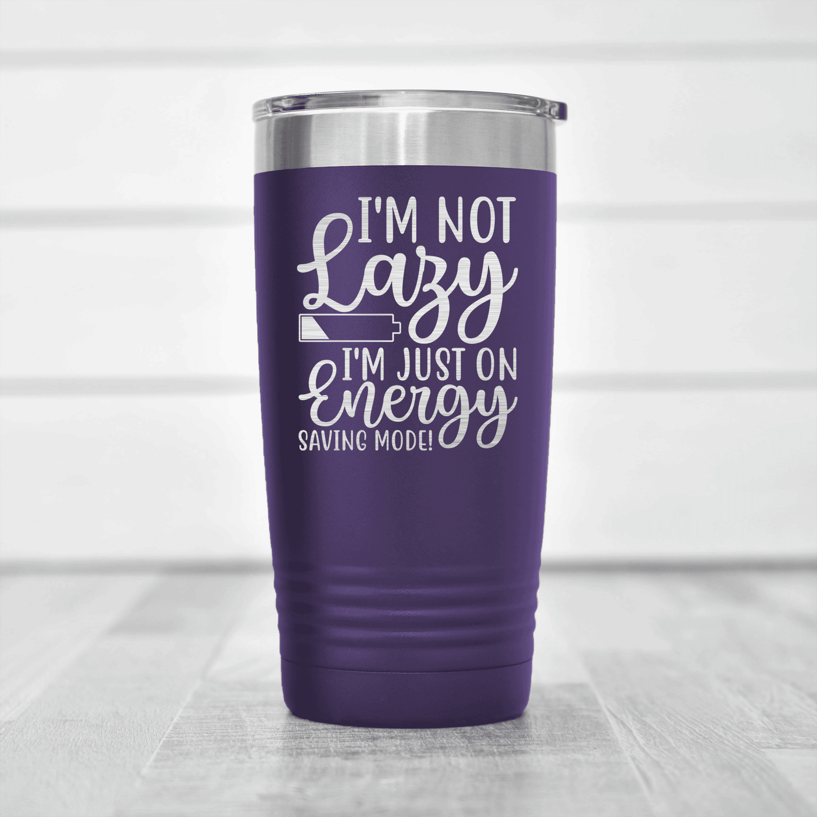 Purple pickelball tumbler Definitely Not Lazy