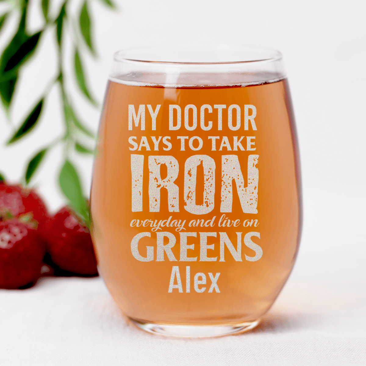 Personalized Doctors Orders For Golf Stemless Wine Glass for her, Customized Gifts for Women by Groovy Girl Gifts