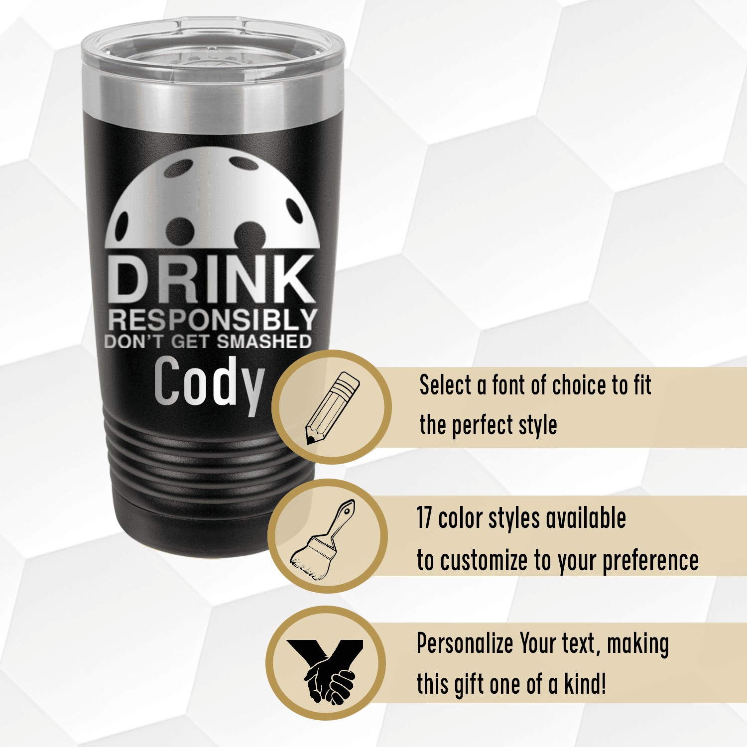 Personalized Dont Get Smashed Tumbler for her, Customized Gifts for Women by Groovy Girl Gifts