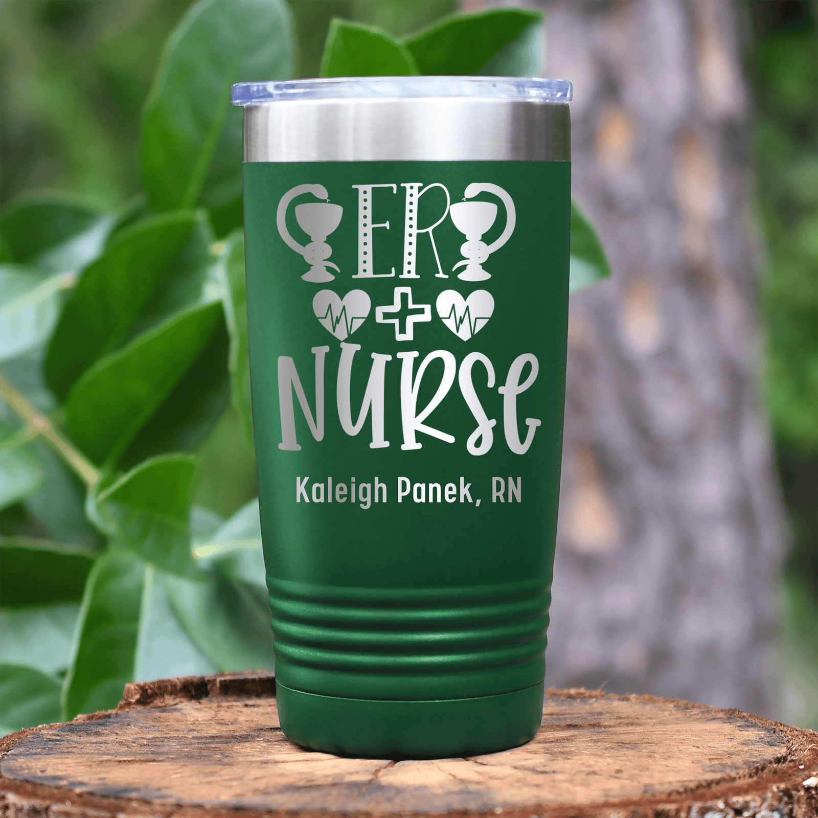 Green Nurse Tumbler With Er Nurse Design