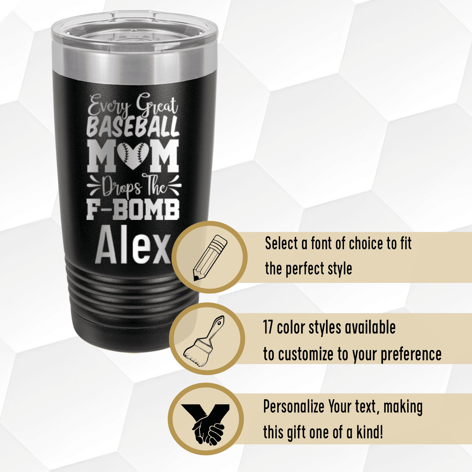 Personalized F Bomb Alert Tumbler for her, Customized Gifts for Women by Groovy Girl Gifts