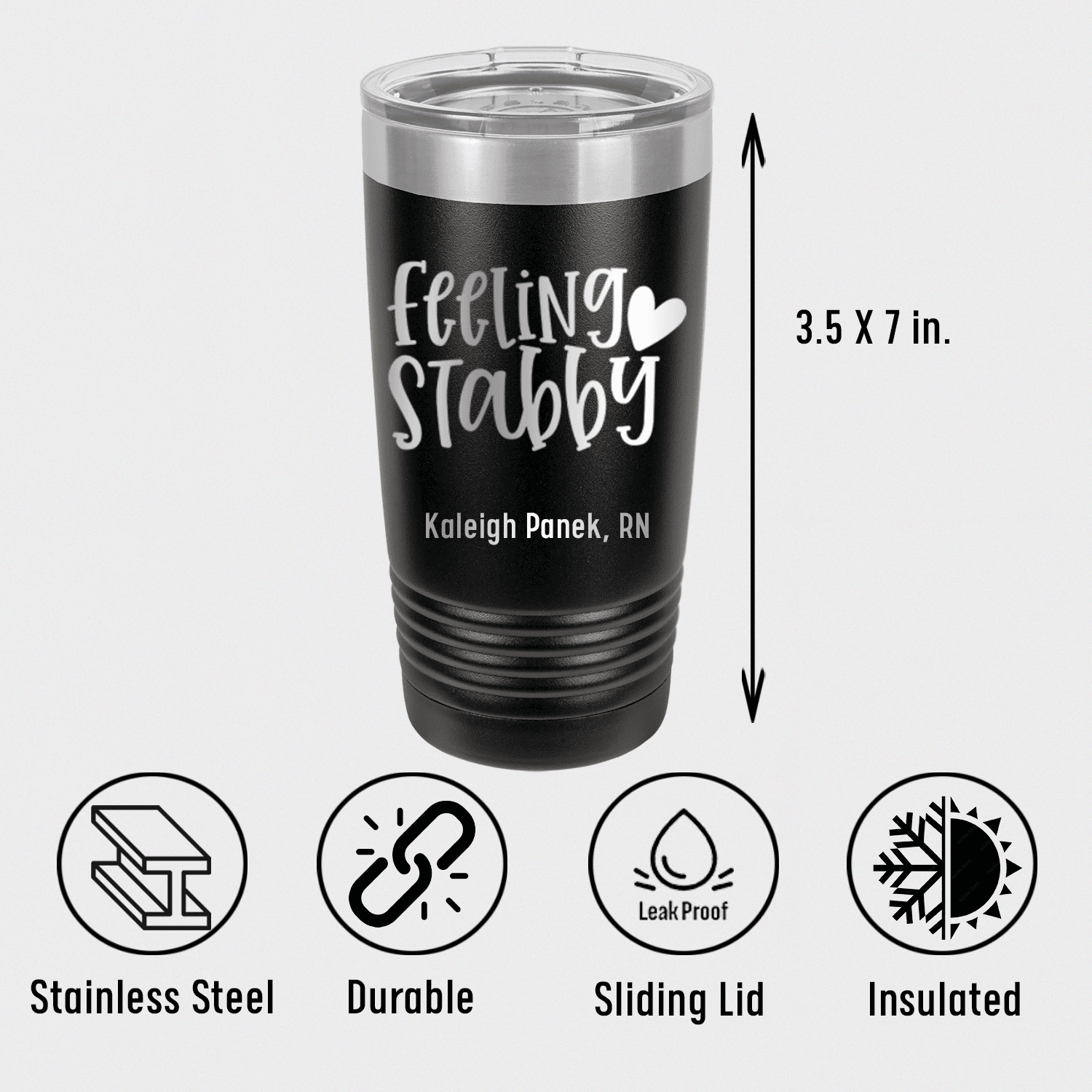 Personalized Feeling Stabby Tumbler for her, Customized Gifts for Women by Groovy Girl Gifts