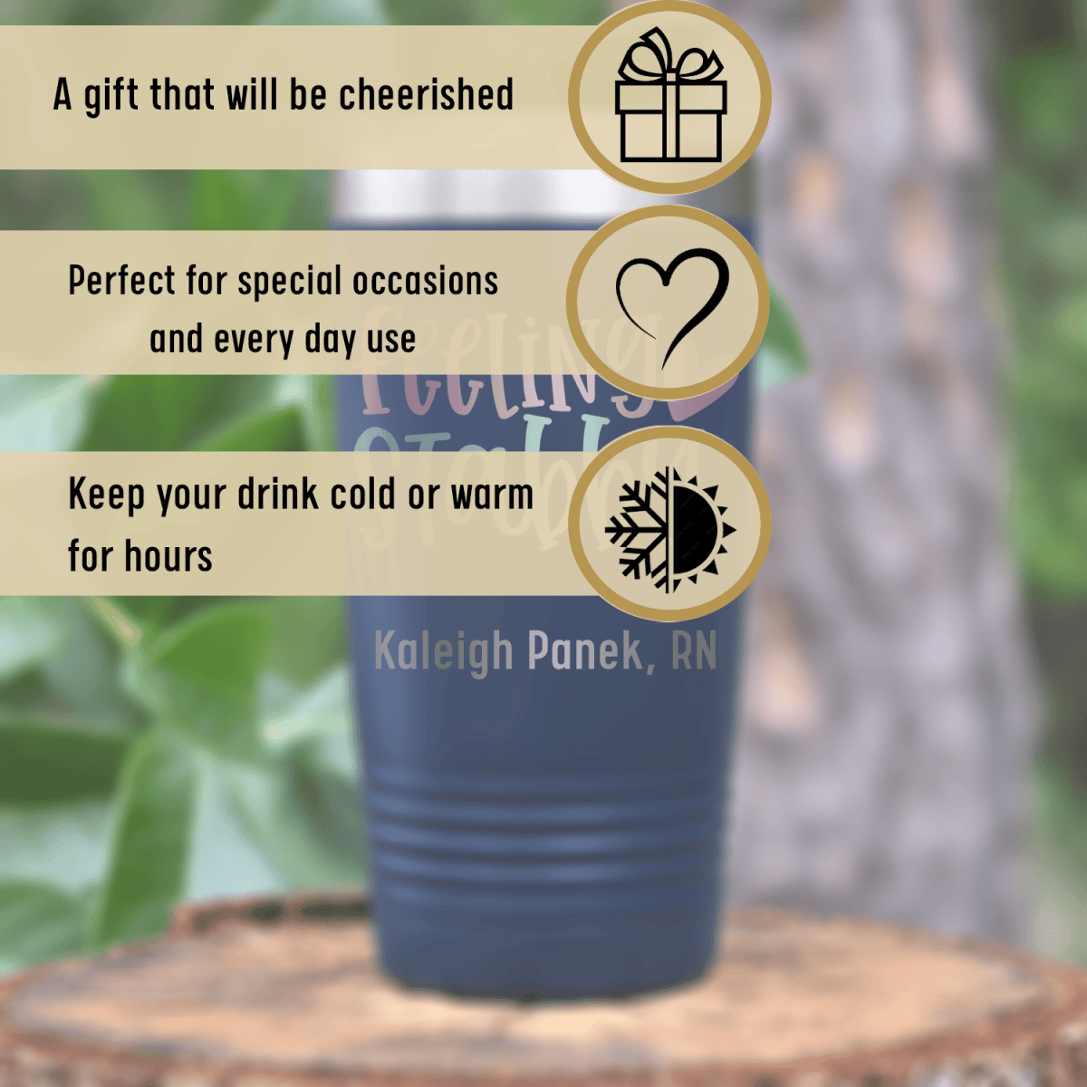 Personalized Feeling Stabby Tumbler for her, Customized Gifts for Women by Groovy Girl Gifts