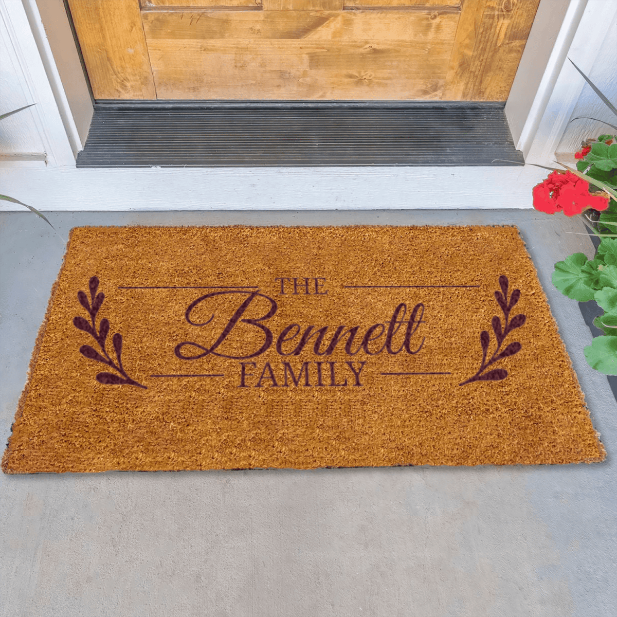 Personalized Flourishing Family Engraved Door Mat for her, Customized Gifts for Women by Groovy Girl Gifts