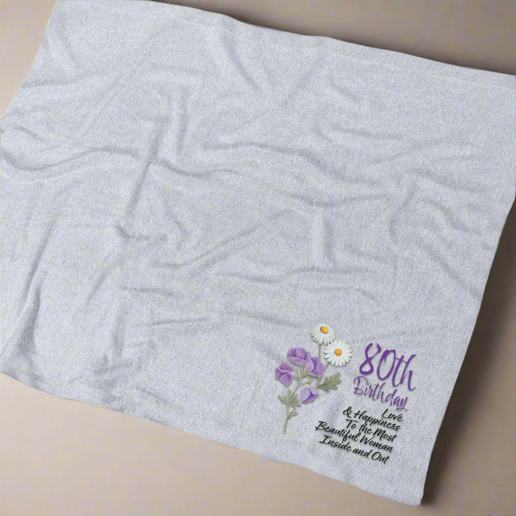 Personalized Blossoms of Love Birthday Blanket for her, Customized Gifts for Women by Groovy Girl Gifts