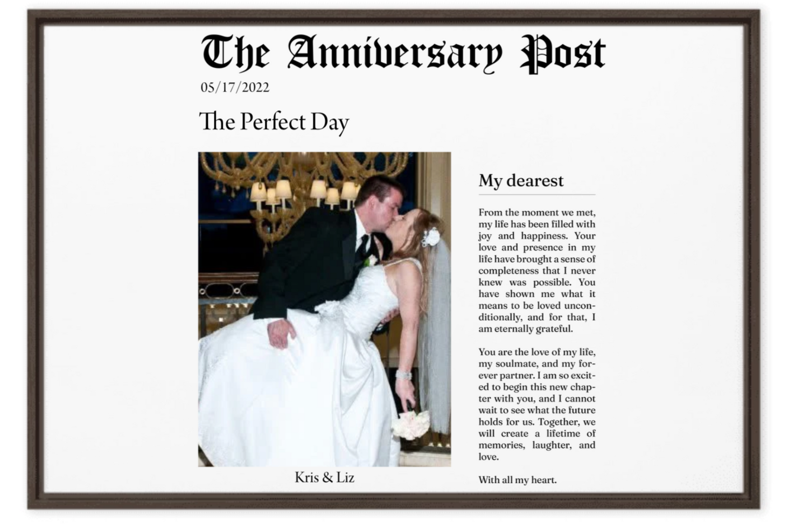 Anniversary Photo Frame