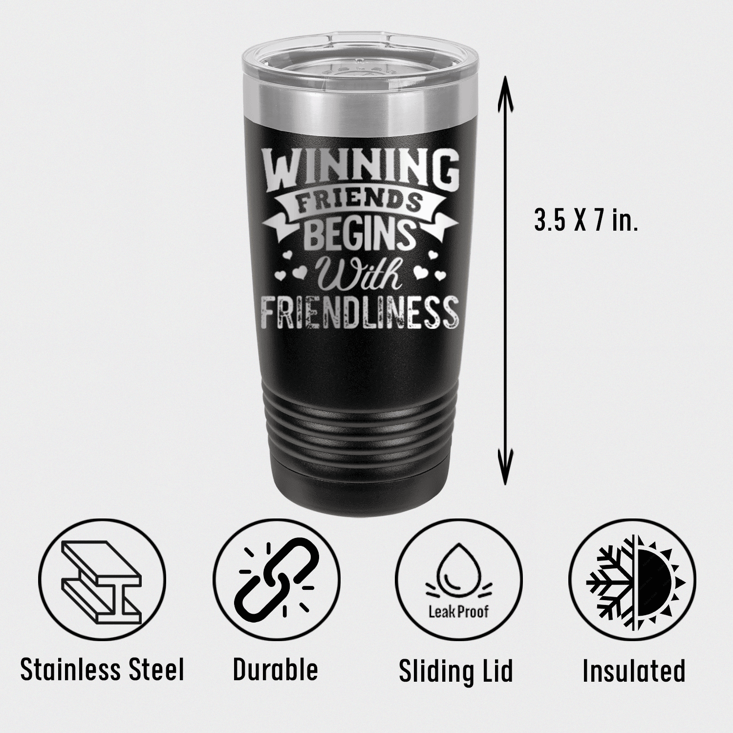 Personalized Friends With Friendliness Tumbler for her, Customized Gifts for Women by Groovy Girl Gifts