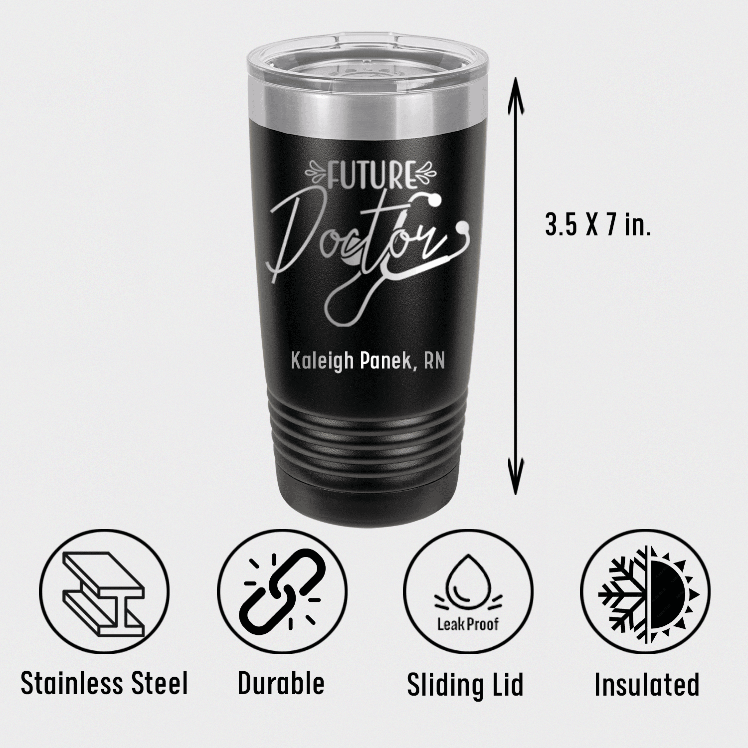 Personalized Future Doctor Tumbler for her, Customized Gifts for Women by Groovy Girl Gifts