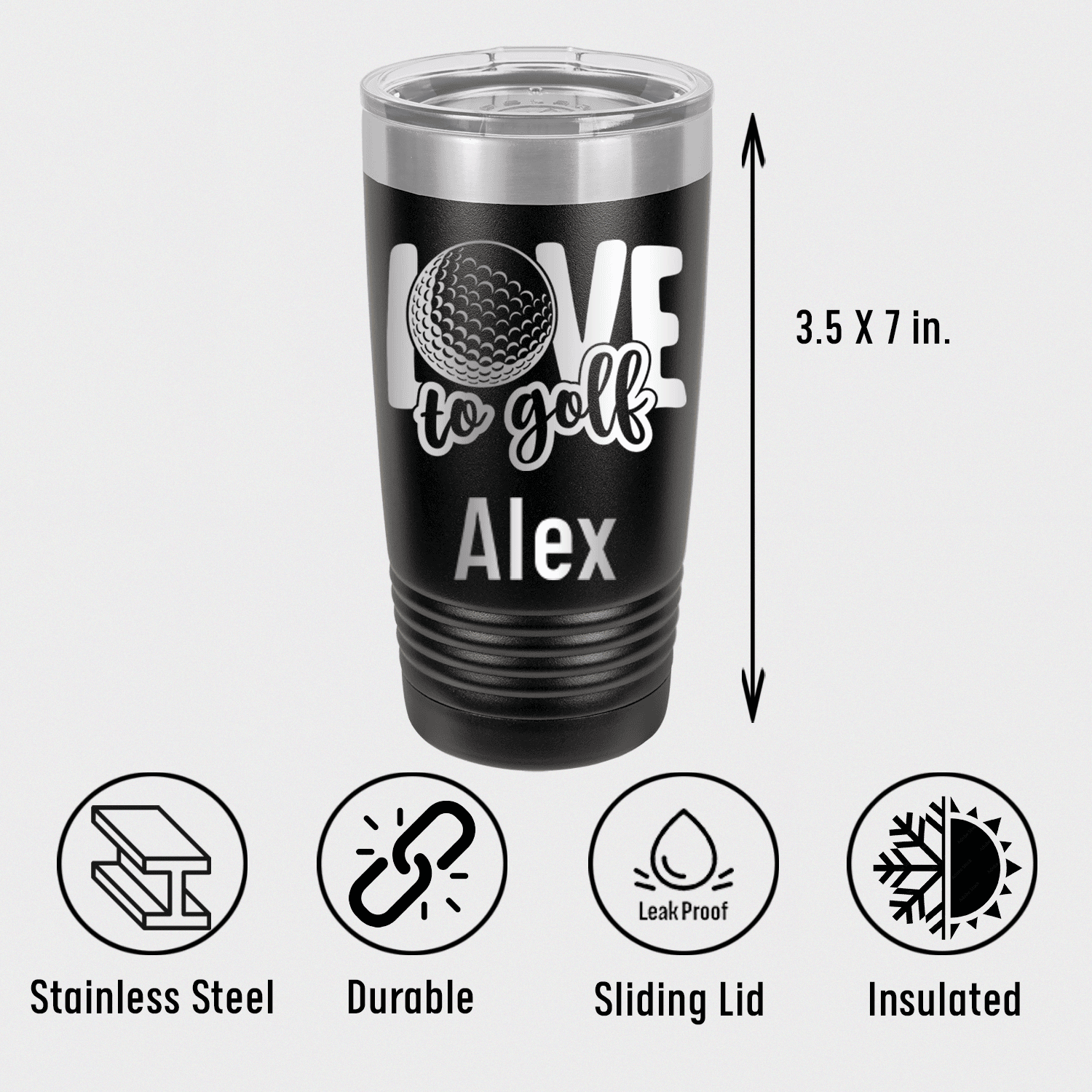 Personalized Golf Is Love Tumbler for her, Customized Gifts for Women by Groovy Girl Gifts