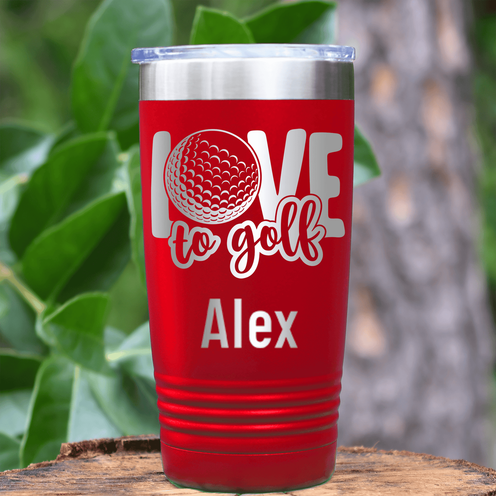 Red Golf Gifts For Her Tumbler With Golf Is Love Design