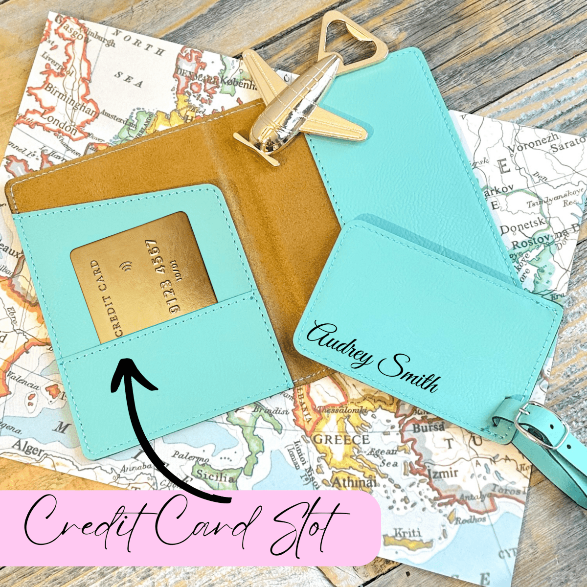 Personalized Traveler's Love Gift Set for her, Customized Gifts for Women by Groovy Girl Gifts