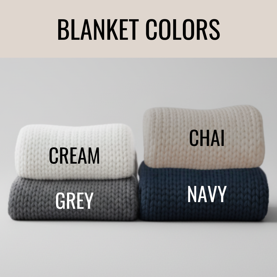 Cozy Bliss Chunky Knit Personalized Blanket