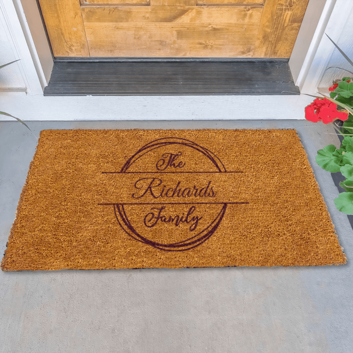 Personalized Heriloom Banner Engraved Door Mat for her, Customized Gifts for Women by Groovy Girl Gifts