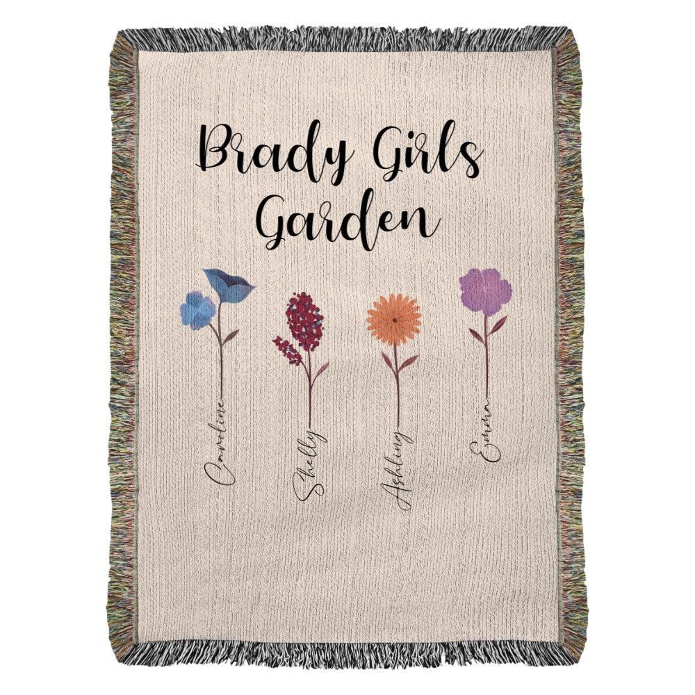 Personalized Family Garden Blanket