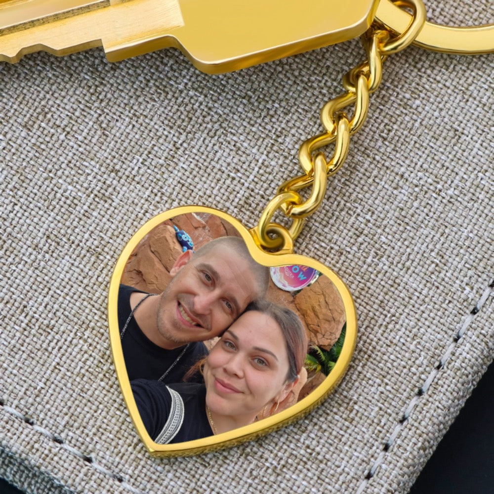 Heartfelt Moments Photo Keychain