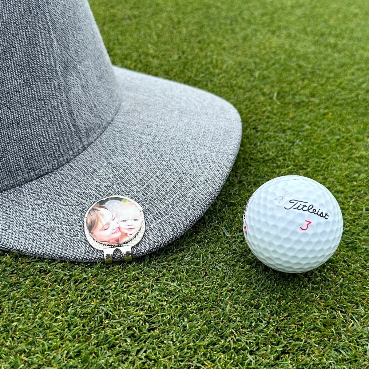 Personalized Custom Photo Ball Marker & Golf Hat Clip Set for her, Customized Gifts for Women by Groovy Girl Gifts
